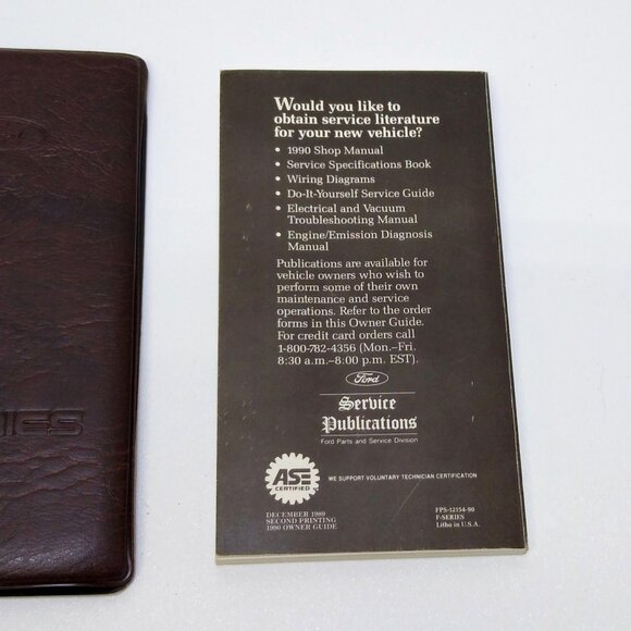 1990 Ford F-Series Owners Guide & Unused Manual Cover Card Document Carrier EUC - Picture 3 of 7